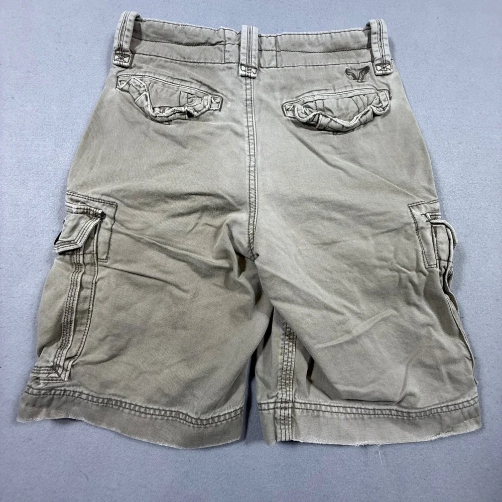 American Eagle Outfitters Mens Khaki Cargo Shorts Classic Length Tan 29W